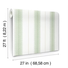 Kép 5/6 - York Csíkos vonalmintás zöld vlies tapéta Tandem Stripe Green 68,58 cm X 8,22 m