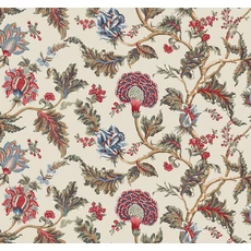 Kép 1/5 - York Virág mintás elegáns piros-bézs vlies tapéta Monroe Cherry 137,16 cm X 8,22 m