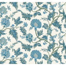Kép 1/5 - York Virág mintás elegáns kék vlies tapéta Monroe Blue 137,16 cm X 8,22 m