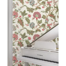 Kép 3/5 - York Virág mintás elegáns piros-zöld vlies tapéta Monroe Rhubarb 137,16 cm X 8,22 m