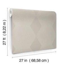 Kép 5/6 - York Geometrikus elegáns barna vlies tapéta Diamond Legacy tapéta Taupe 68,58 cm X 8,22 m