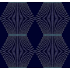 Kép 1/6 - York Geometrikus elegáns kék vlies tapéta Diamond Legacy tapéta Navy 68,58 cm X 8,22 m