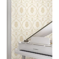 Kép 3/6 - York Damaszt mintás elegáns arany vlies tapéta Royal Damask tapéta Soft Gold 68,58 cm X 8,22 m