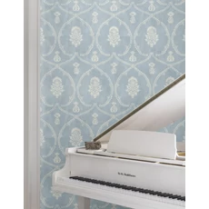 Kép 3/6 - York Damaszt mintás elegáns kék vlies tapéta Royal Damask tapéta Blue 68,58 cm X 8,22 m