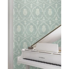 Kép 3/6 - York Damaszt mintás elegáns zöld vlies tapéta Royal Damask tapéta Jade 68,58 cm X 8,22 m