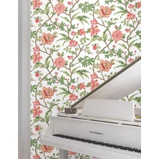 Kép 3/6 - York Virág indás piros-zöld vlies tapéta Courtyard Botanical tapéta Rose 68,58 cm X 8,22 m