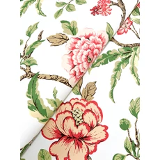 Kép 4/6 - York Virág indás piros-zöld vlies tapéta Courtyard Botanical tapéta Rose 68,58 cm X 8,22 m