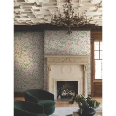 Kép 2/6 - York Virág indás rózsaszín vlies tapéta Courtyard Botanical tapéta Pink 68,58 cm X 8,22 m