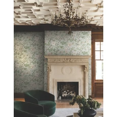 Kép 2/6 - York Virág indás világoskék-zöld vlies tapéta Courtyard Botanical tapéta Pale Blue 68,58 cm X 8,22 m