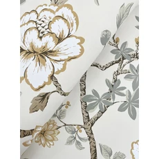 Kép 4/6 - York Virág indás bézs vlies tapéta Courtyard Botanical tapéta Neutral 68,58 cm X 8,22 m