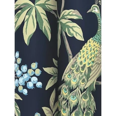 Kép 4/6 - York Páva mintás kék vlies tapéta Peacock Estate Navy 68,58 cm X 8,22 m