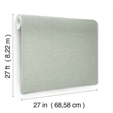 Kép 5/6 - York Klasszikus halszálka mintás zöld vlies tapéta Regent Jade 68,58 cm X 8,22 m
