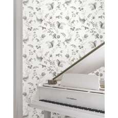 Kép 3/6 - York Botanikai mintás fekete-fehér vlies tapéta Floral Lace Black 68,58 cm X 8,22 m