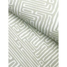 Kép 4/6 - York Grafikai mintás zöld vlies tapéta Passages Green 68,58 cm X 8,22 m