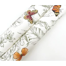 Kép 4/6 - York Pillangók trópusi leveleken zöld-sárga vlies tapéta Papillon Green 68,58 cm X 8,22 m