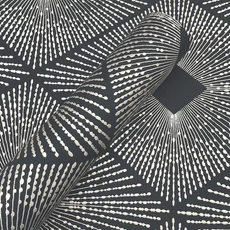 Kép 4/6 - York Elegáns geometrikus fekere-arany vlies tapéta Harlowe Black/Gold 52,83 cm X 10 m