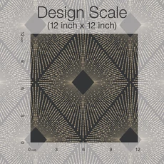 Kép 5/6 - York Elegáns geometrikus fekere-arany vlies tapéta Harlowe Black/Gold 52,83 cm X 10 m