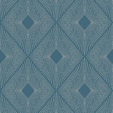 Kép 1/8 - York Elegáns geometrikus kék-ezüst vlies tapéta Harlowe Blue/Silver 52,83 cm X 10 m