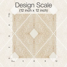 Kép 5/6 - York Elegáns geometrikus fehér-arany vlies tapéta Harlowe White/Gold 52,83 cm X 10 m