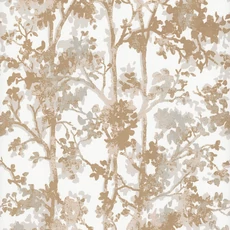 Kép 1/6 - York Fehér-arany fa mintás vlies tapéta Shimmering Foliage White/Gold 52,83 cm X 10 m