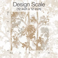 Kép 5/6 - York Fehér-arany fa mintás vlies tapéta Shimmering Foliage White/Gold 52,83 cm X 10 m