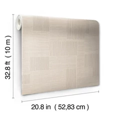 Kép 4/6 - York Vonalrajzos modern bézs vinyl tapéta Contour tapéta Beige 52 cm X 10 m