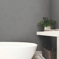 Kép 10/11 - York Vonalrajzos modern sötétszürke vinyl tapéta Contour tapéta Gunmetal 52 cm X 10 m