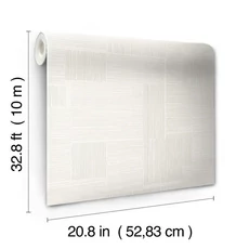 Kép 9/11 - York Vonalrajzos modern fehér vinyl tapéta Contour tapéta Ivory 52 cm X 10 m