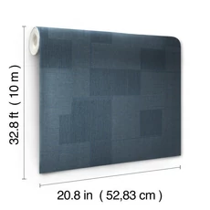 Kép 4/11 - York Vonalrajzos modern kék vinyl tapéta Contour tapéta Navy 52 cm X 10 m