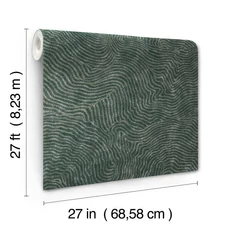 Kép 8/9 - York Faerezetes texturált zöld vlies tapéta metálfénnyel Modern Wood Forest 68,58 cm X 8,22 m