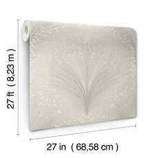 Kép 3/11 - York Metál fényes modern szürke vlies tapéta Papyrus Plume Gray 68,58 cm X 8,22 m