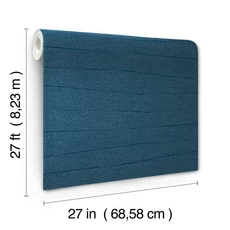 Kép 3/13 - York Modern gyöngyházas sötétkék vlies tapéta Natural Grid Navy 68,58 cm X 8,22 m