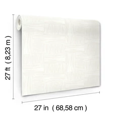 Kép 8/8 - York Fényes pöttyös modern törtfehér vlies tapéta Wicker Dot Ivory 68,58 cm X 8,23 m