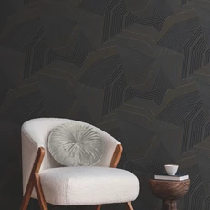 Kép 6/10 - York Modern absztrakt fekete vlies tapéta Dotted Maze Black 68,58 cm X 8,22 m