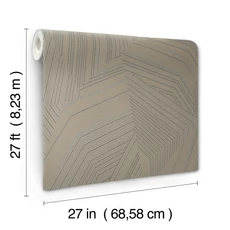 Kép 2/12 - York Modern absztrakt barna vlies tapéta Dotted Maze Glint 68,58 cm X 8,22 m