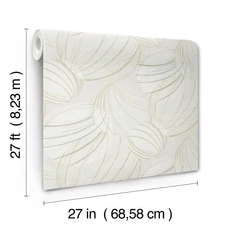 Kép 7/8 - York Absztrakt mintás vonalrajzos bézs vlies tapéta Floating Lanterns Blonde 68,58 cm X 8,22 m