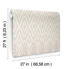 Kép 7/9 - York Ikat mintás bézs-lila vlies tapéta Diamond Marquise Lavender 68,58 cm X 8,22 m
