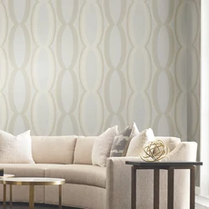 Kép 4/8 - York Ellipszis mintás bézs vlies tapéta Progression Ogee Blonde 68,58 cm X 8,22 m