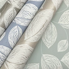 Kép 5/8 - York Levélmintás kék vlies tapéta Contoured Leaves Indigo Blue 68,58 cm X 8,22 m