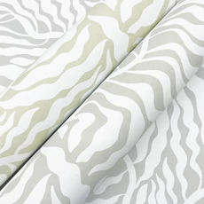 Kép 6/8 - York Absztrakt levélmintás szürke-fehér vlies tapéta Fern Fronds Grey/White 68,58 cm X 8,22 m