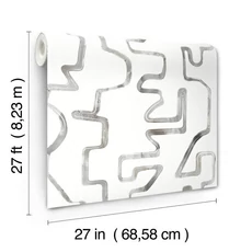 Kép 4/5 - York Absztrakt mintás modern fekete vlies tapéta Abstract Aura Black 68,58 cm X 8,22 m