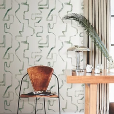 Kép 2/7 - York Absztrakt mintás modern zöld-szürke vlies tapéta Abstract Aura Green/Grey 68,58 cm X 8,22 m