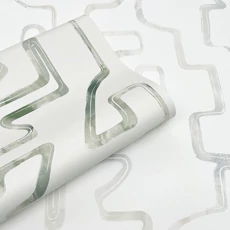 Kép 4/7 - York Absztrakt mintás modern zöld-szürke vlies tapéta Abstract Aura Green/Grey 68,58 cm X 8,22 m