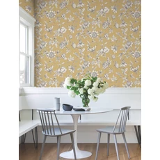 Kép 3/6 - York Egzotikus viráginda sárga vlies tapéta Passion Flower Toile Harvest 68,58 cm X 8,22 m