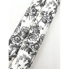 Kép 4/6 - York Romantikus virágmintás fekete-fehér vlies tapéta Anemone Toile Black 52 cm X 10 m
