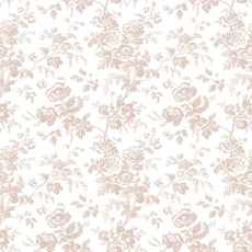 Kép 1/6 - York Romantikus virágmintás rózsaszín-fehér vlies tapéta Anemone Toile Blush 52 cm X 10 m