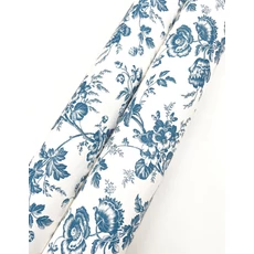 Kép 4/6 - York Romantikus virágmintás kék-fehér vlies tapéta Anemone Toile Navy 52 cm X 10 m