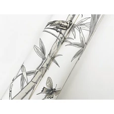 Kép 4/6 - York Bambuszerdőt ábrázoló fehér-bézs vlies tapéta Bambou Toile White 68,58 cm X 8,22 m