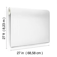 Kép 4/5 - York Texturált bordázott fényes fehér vinyl tapéta Camden High Performance Vinyl Glacier 68,58 cm X 8,22 m
