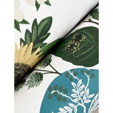 Kép 3/7 - York Virágcsokrok lepkékkel kék vlies tapéta Flower Studies Blue Multi 68,58 cm X 8,22 m